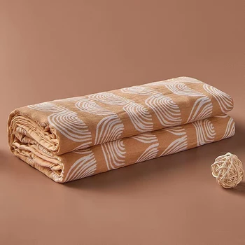 

Happyflute 4layers Muslin 100% Cotton Colour Edge Wrapping Swaddle Soft Baby Warp Infant Newborn Baby Blankets