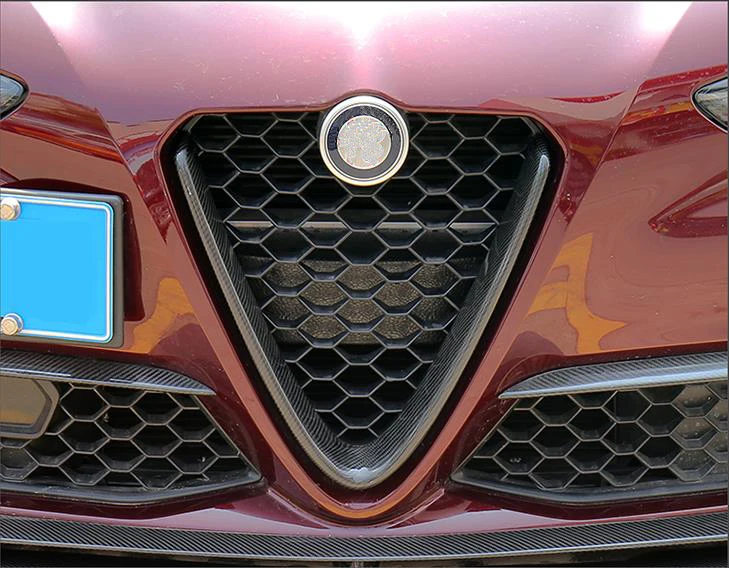 Декоративные наклейки на голову с v-образной рамкой, углеродное волокно для Alfa Romeo Giulia Stelvio, автомобильные аксессуары