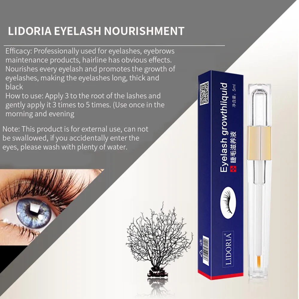 Waterproof Women Eyelash Growth Liquid Mascara Ointment 5ml Fashion 3D Fast Dry