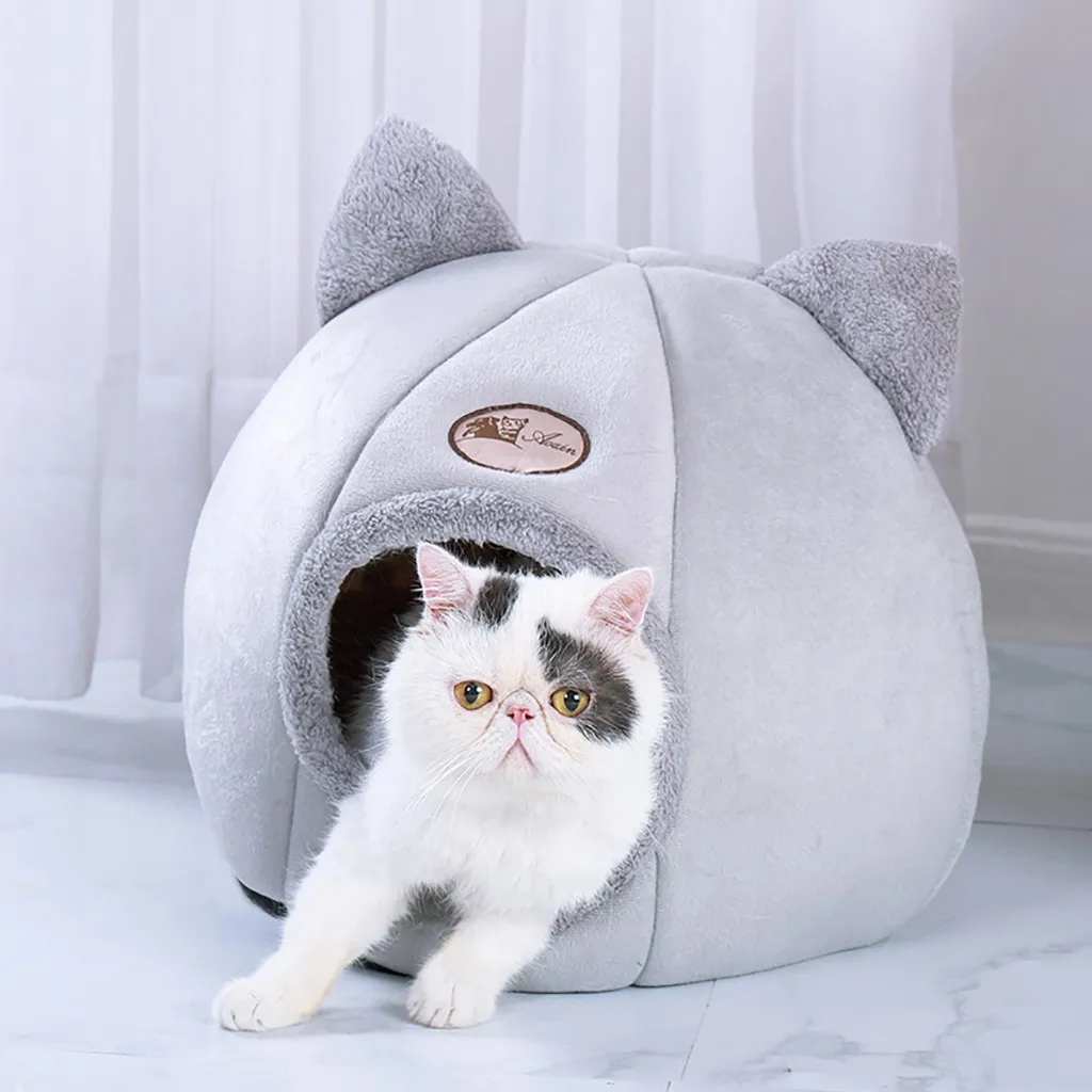 

Pet Dog Cat Tent House Kennel Winter Warm Nest Soft Foldable Sleeping Pad Animal Puppy Cave Sleeping Mat Nest Kennel Pet Supply