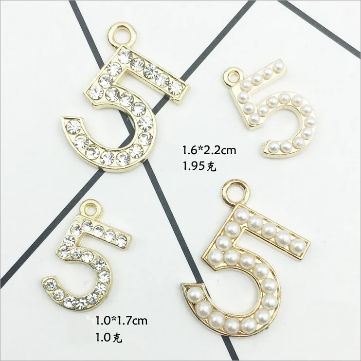 

100 шт. цифровой 5 с острыми носками и стразами или в виде жемчужной капли масла Подвеска из сплава для творчества браслет ожерелье аксессуары
