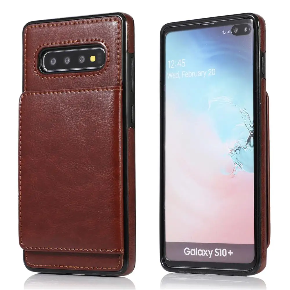 Держатель для карт, чехол-кошелек для samsung Galaxy Note 10 Pro 9 8 S10 S9 S8 Plus S10e чехол для samsung Note10, кожаный чехол с подставкой