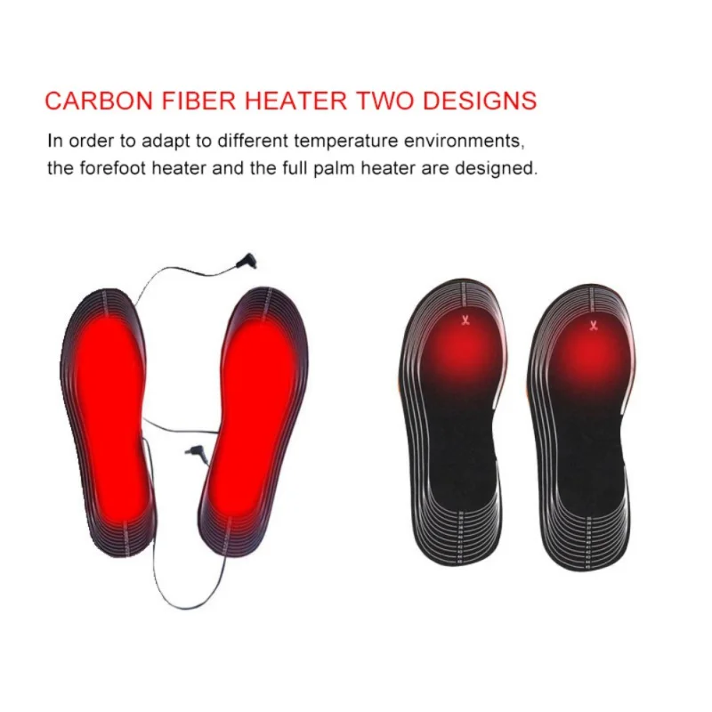 HW углеродное волокно Подогрев стельки на батарейках режущая обувь вставка грелка для ног грелка уход аксессуар