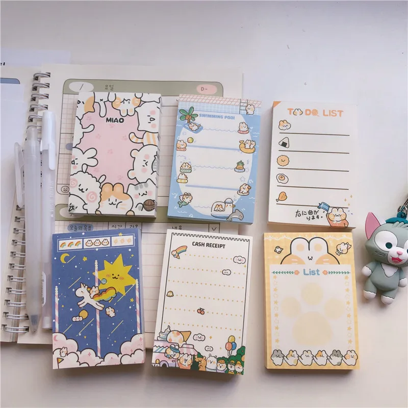 

Ins Cartoon Kawaii Rabbit Memo Pad Student Creative Diary To Do List Notebook Message Paper Note School Supplies Cute Stationery