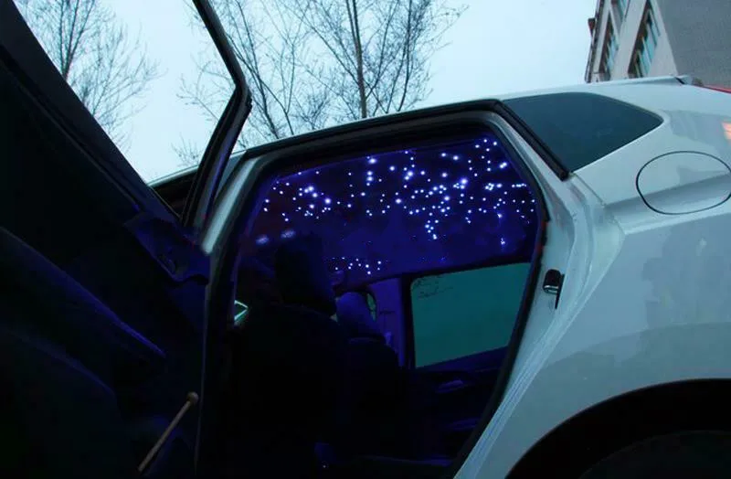 RGBW Fiber Optic Led Illuminator Starry Star Car DIY Lighting Source+Shooting Meteor App Sound Control w/Remote controller 220V