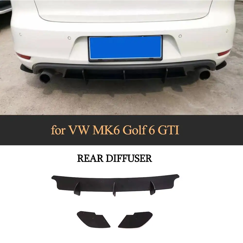 Матовый черный диффузор заднего бампера для VW Golf 6 VI MK6 GTI только 2010-2013 диффузор заднего бампера