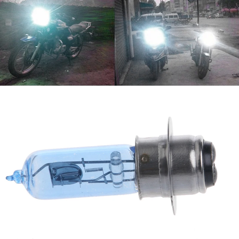 WOOSTAR 12V 35W Motorcycle Headlight P15D Halogen Bulb High Low Beam  Replacement for 50cc 250cc Taotao ATV Moped Scooter