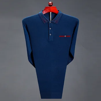 

2020 Spring New Model Men's Business Casual Outerwear Sweater Youth Solid Color Lapel Pullover Sweater
