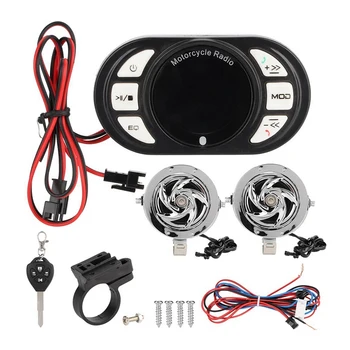 

Motorcycle MP3 Music Player Speaker 4 Inch Treble Surround Speakers with Colorful Lights for Scooter ATV