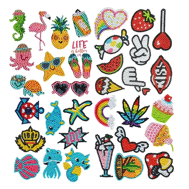 Diamond Painting Stickers Kids 5D DIY Art Craft Animal & Sea World Painting  with Diamonds Paint by Numbers for Children - AliExpress