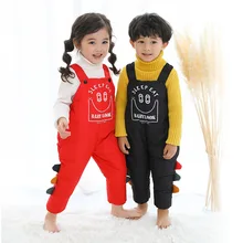 Зимние утепленные детские комбинезоны детский хлопковый комбинезон с принтом для маленьких мальчиков и девочек детский комбинезон для малышей 12 мес.-5 лет