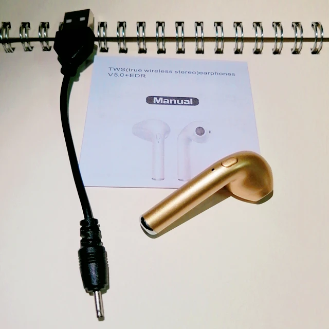 Gold Singly I7s Tws беспроводные наушники Bluetooth 5,0 наушники с микрофоном зарядная коробка Спортивная гарнитура стиль для Bluetooth смартфона - Цвет: Gold Singly