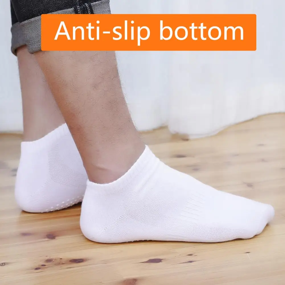 1 Pair Yoga Socks Non-slip Breathable Sweat Absorption Grip Socks Cotton Anti-slip Unisex Soccer Men Women Sports