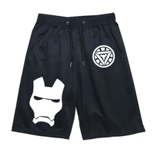 Железный человек спортивные дышащие штаны студенческие хлопковые спортивные штаны фитнес до колен тони старк спортивные шорты