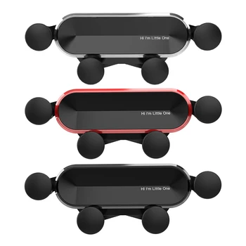 

Car Phone Holder Aluminum Alloy Mini Gravity Bracket Car Holder For Xiaomi Iphone Car Interior Accessories TXTB1