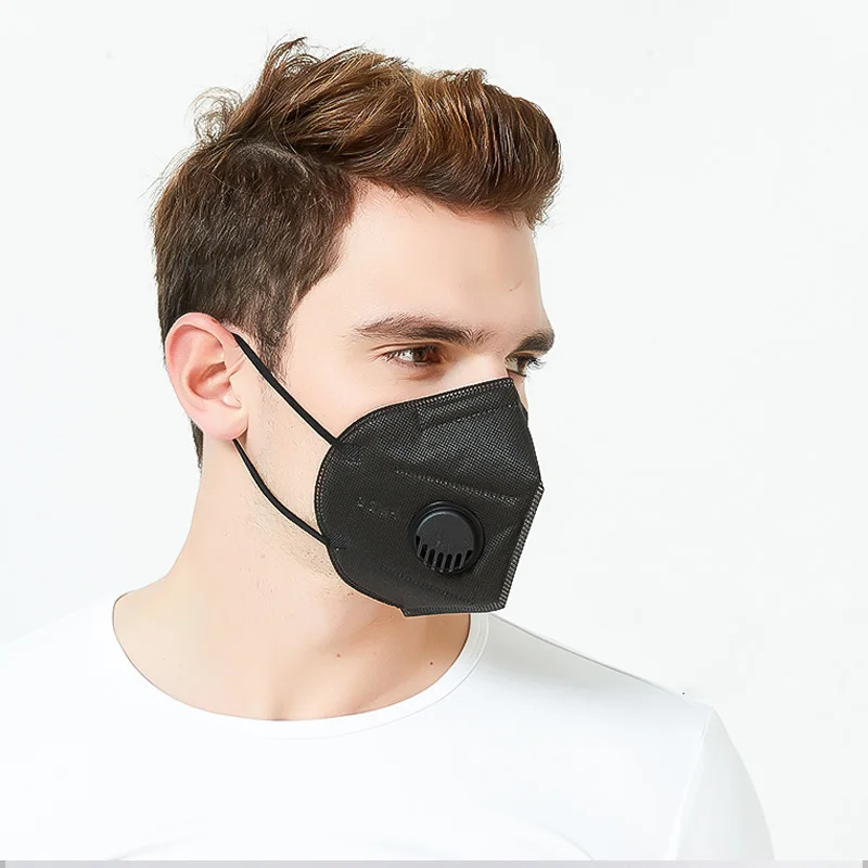 

N95 mask adult ear type non-woven with valve mask same as mask ffp3 mask