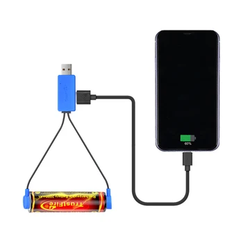 

Blue TrustFire UC10 Magnetic Charging And Discharging Li-Ion Battery Charger Multi-Function Charger Mini Charging Power Supply