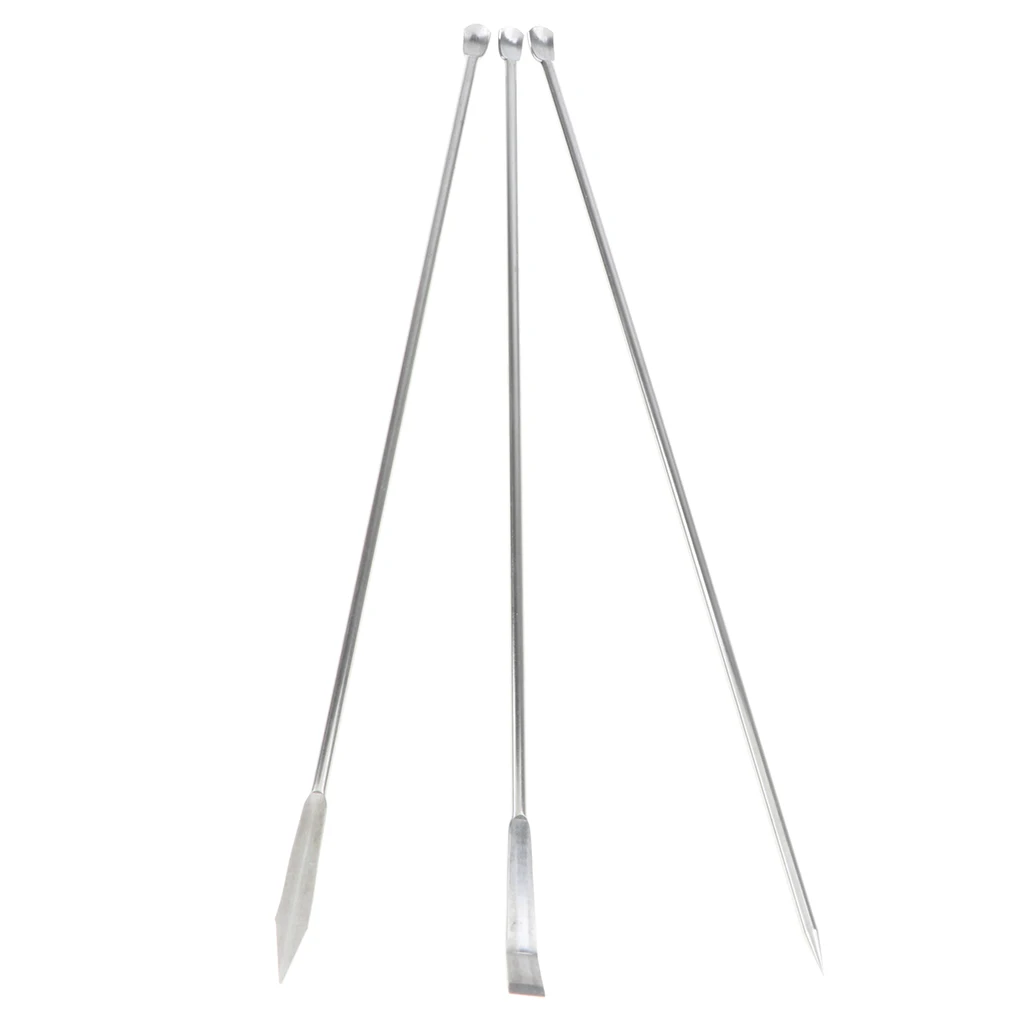 Set Of 3 Stainless Steel Micro Lab Spoon/ Scoop Lab Spatula Lab Supplies