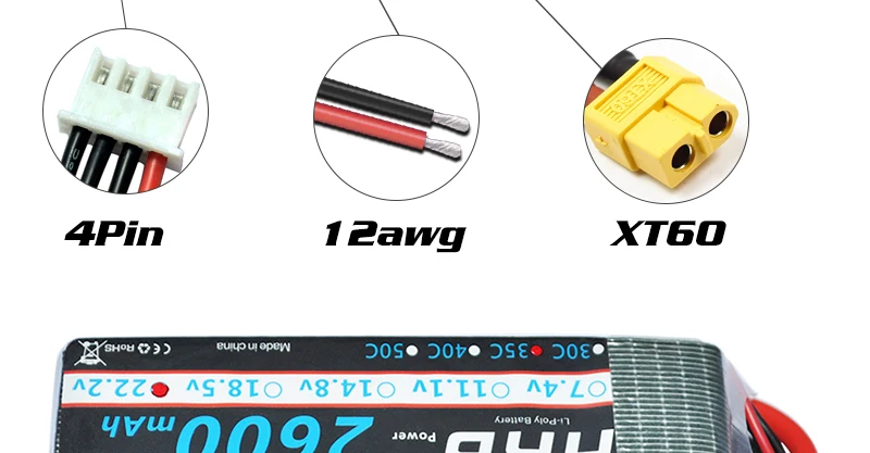 HRB Lipo Battery, T Dean 2S 3S 7.4V 35C XT60 Plug 11.1V