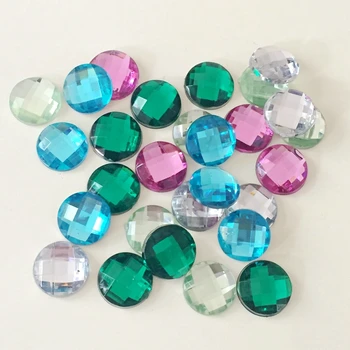 

DIY100pcs10mm flat acrylic drill stick bag clothing shoe accessories wedding decorationResin drill-E57