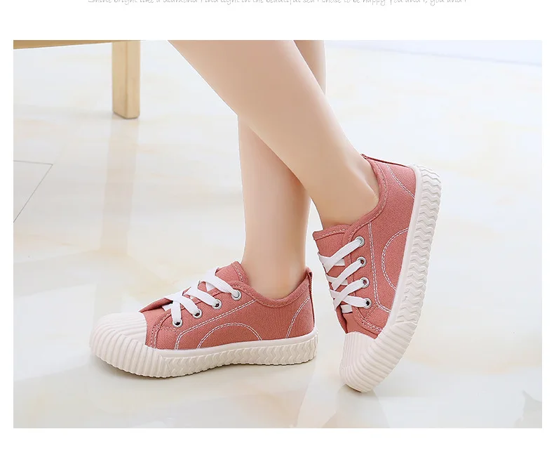 Fashion Kids Shoes Unisex Boys Girls Sneakers Children Casual Canvas Shoes For Big Boy Girl Candy Colors Soft Breathable 27-38