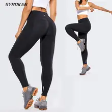 SYROKAN женские штаны для йоги с высокой талией и карманами, леггинсы для тренировок с эффектом обнажения-25 дюймов