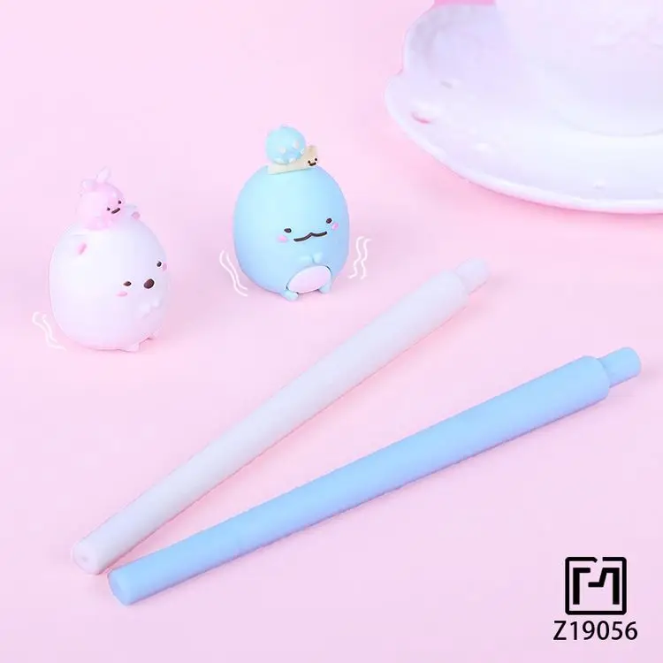 Kawaii sumikko gurashi мультипликационная гелевая ручка с животными 0,5 мм черная чернильная ручка угловой РОЛИК ручка школьные канцелярские принадлежности