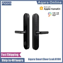 2020 aqara n100 inteligente fechadura da porta de impressão digital bluetooth senha nfc desbloqueio funciona com mijia homekit ligação inteligente com campainha