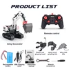 Huina 1/14 RC Excavator 1594 Alloy 2.4Ghz Radio Controlled Truck Car 22 Channel Engineering vehicle Toys for Boy Kid Gift 4