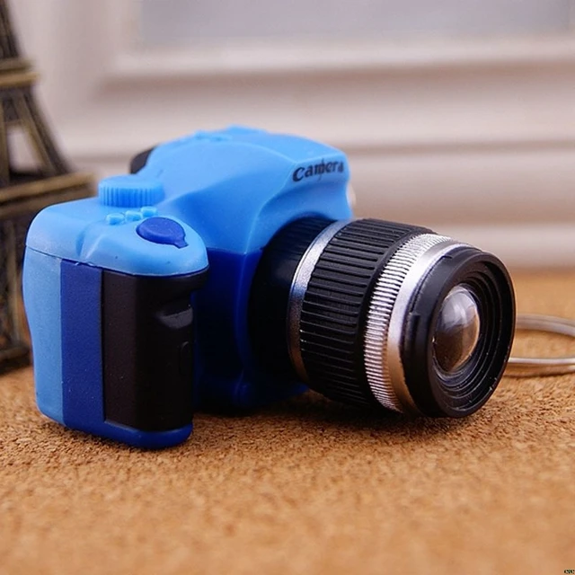 Creative Super Mini Sound Camera LED Keychain Pendant Cute DIY Art Craft Plastic Key Ring Decor New Year Valentine Birthday Gift 5