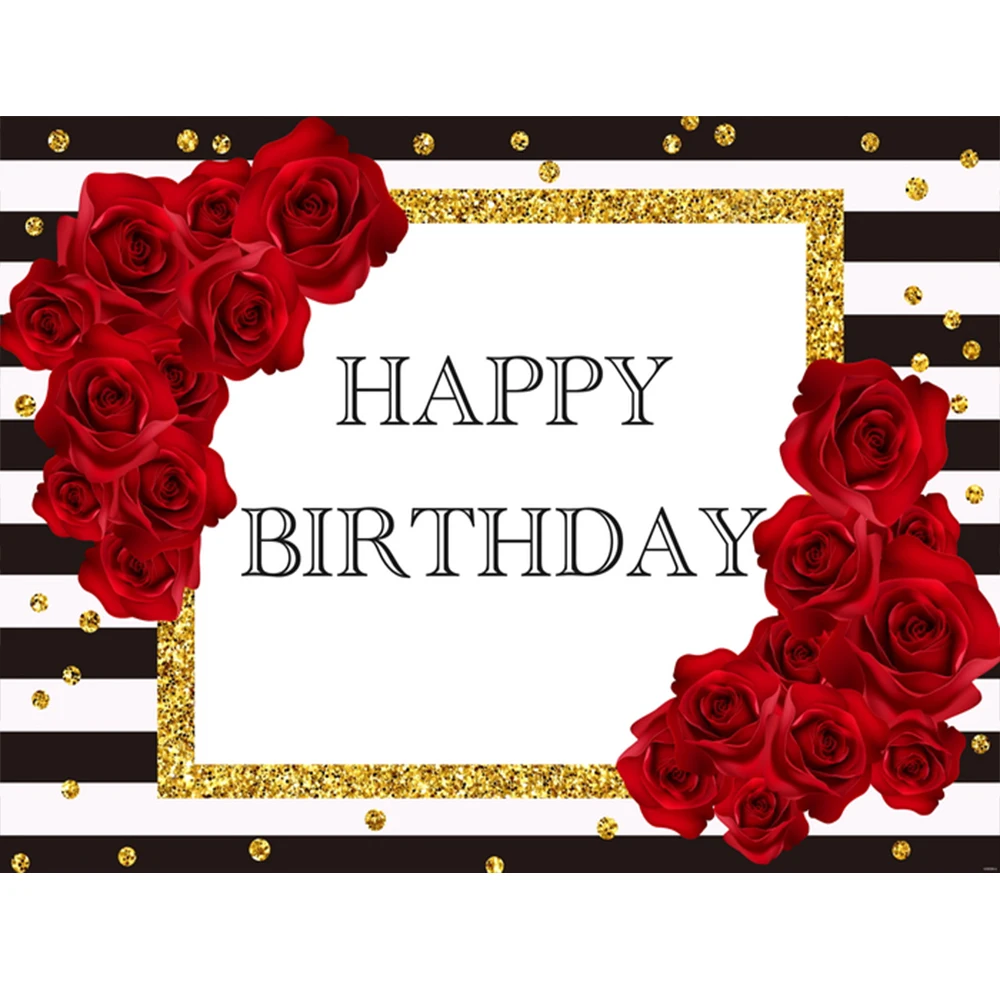 

Black and white stripes backdrop with beautiful flowers birthday party custom backdrop photocall for a photo shoot fond