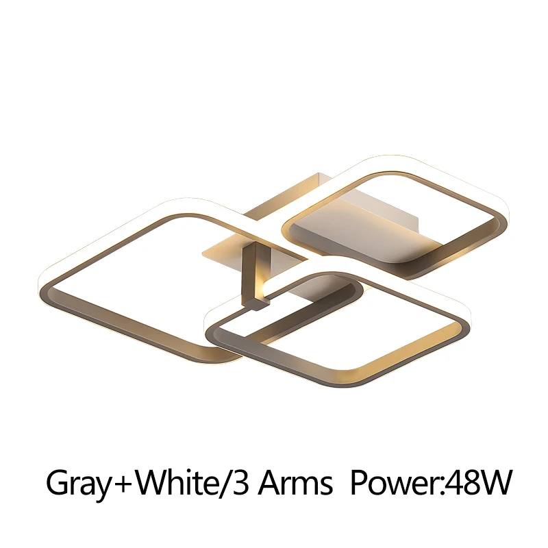 Gray White 3 Arms Серые/белые/черные современные светодиодные потолочные лампы для спальни, гостиной, Креативный светодиодный потолочный светильник, потолочный светильник lampara techo - Цвет корпуса: Gray White 3 Arms