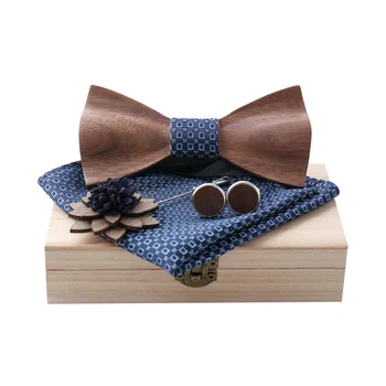 

Fashion Wooden Bow Tie For Men Unisex Hollow Out Carved Retro Neck Ties Adjustable Strap Vintage Bowtie