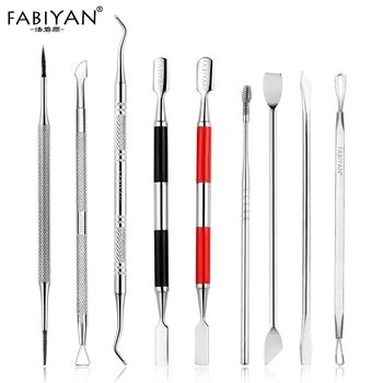 

1Pc Stainless Steel 2 Way Multifunction Nail Art File Cuticle Spoon Pusher Remover Dead Skin Groove Pick Manicure Pedicure Tools
