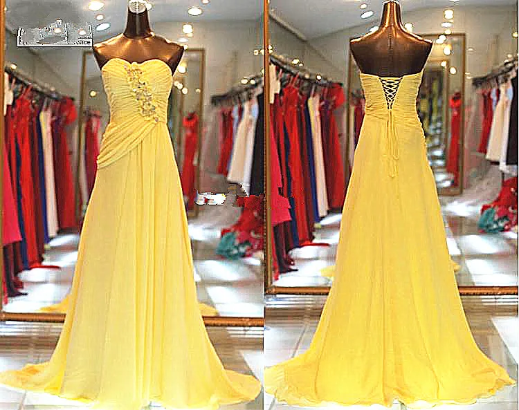 Vestido de noiva сексуальное платье для выпускного вечера с блестками, желтое шифоновое платье с сердечком и бусинами на шнуровке, плиссированное вечернее платье, платье для выпускного вечера