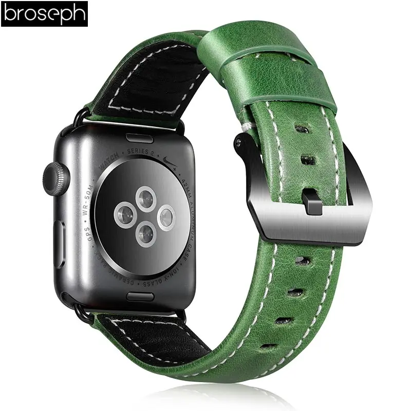 Кожаный ремешок растительного дубления для Apple Watch 4 ремешка 40 мм 44 мм браслет для iWatch 3 2 1 38 мм 42 мм аксессуары для часов