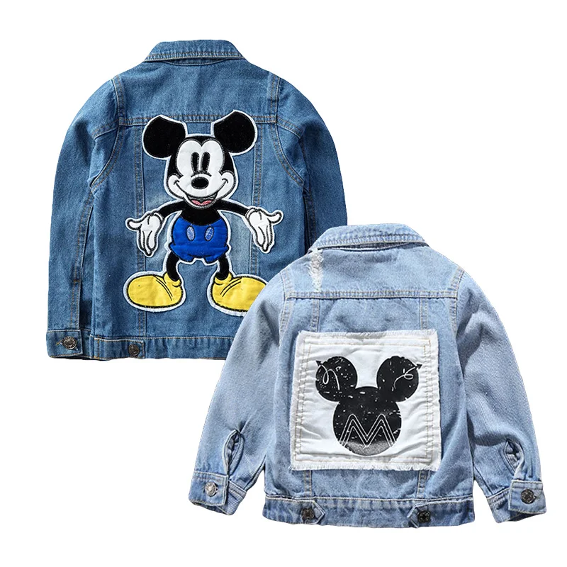 buy  2019 Mickey Denim Jacket For Boys Fashion Coats Children Clothing Autumn Baby Girls Clothes Outerwe