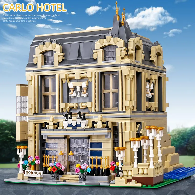 Конструктор Yeshin 0927 уличный вид модель отеля MOC Carlo строительные блоки в сборе