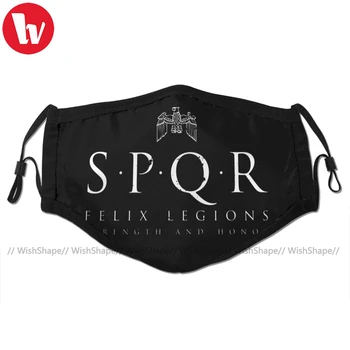 

Boyfriend Gift Mouth Face Mask SPQR Roman Empire Army Facial Mask Cool Kawai with 2 Filters for Adult