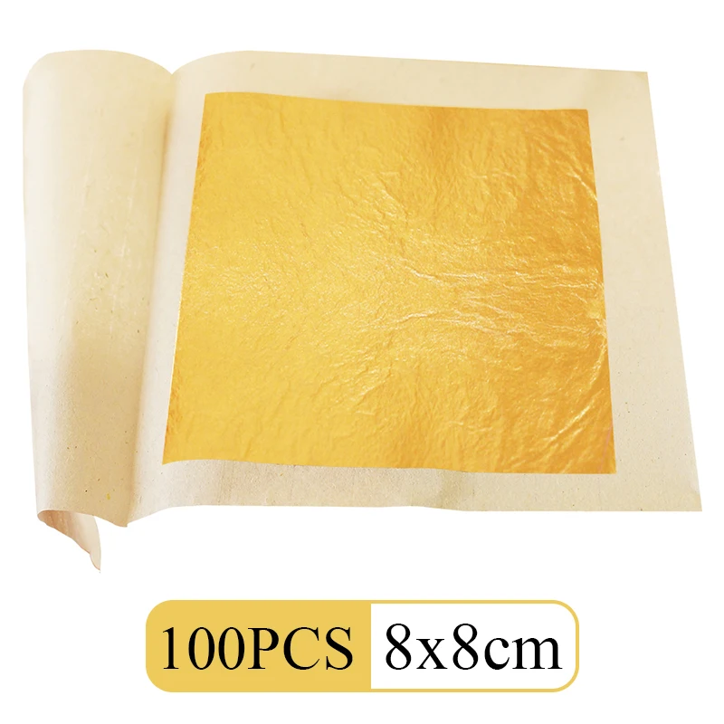 24K Pure Gold Leaf Edible Gold Foil Sheets for Cake Decoration Arts Cr –  AOOKMIYA