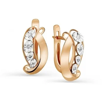 

Master brilliant earrings with 8 diamonds in red gold