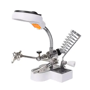 

275x150x160mm Soldering Magnifying Multifunction Glass Solder Iron Stand Holder Auxiliary Clip Magnifier Welding Processing Tool