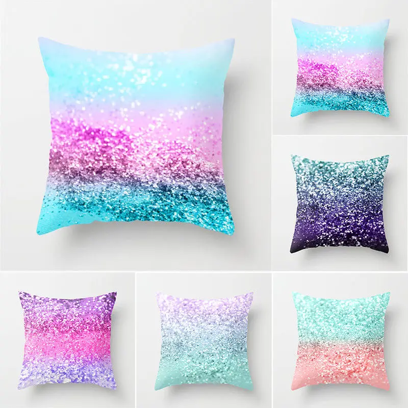 

Peach Skin velvet Throw Pillow Case Sofa Living Room Decoration Home Decor Gradient Cushion Cover Not Sequin