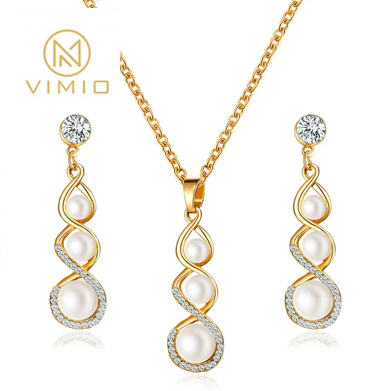 

Fashion suit jewelry temperament bride necklace earrings set Zircon two sets of trend jewelry