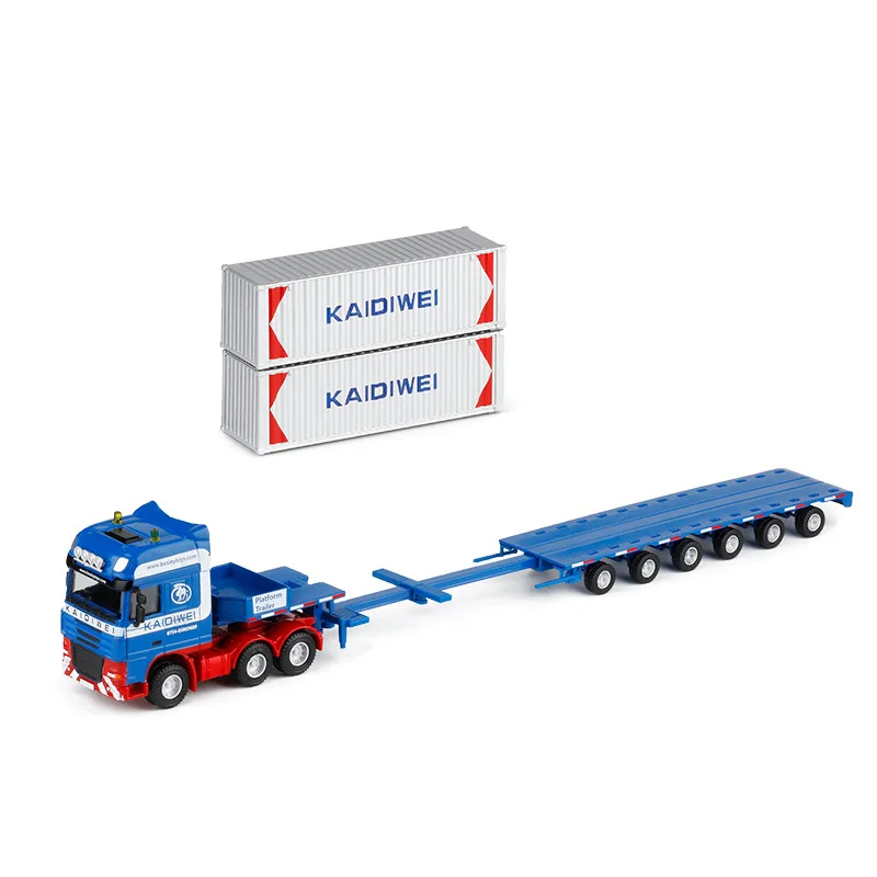 

Cadeve 1/50 Container Tablet Transportation Driving Alloy Car Model Metal Car Model Toys