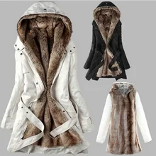 

Winter jacket women 2020 fleece long coat wool liner warm winter thickening cotton-padded clothes vestidos QK002