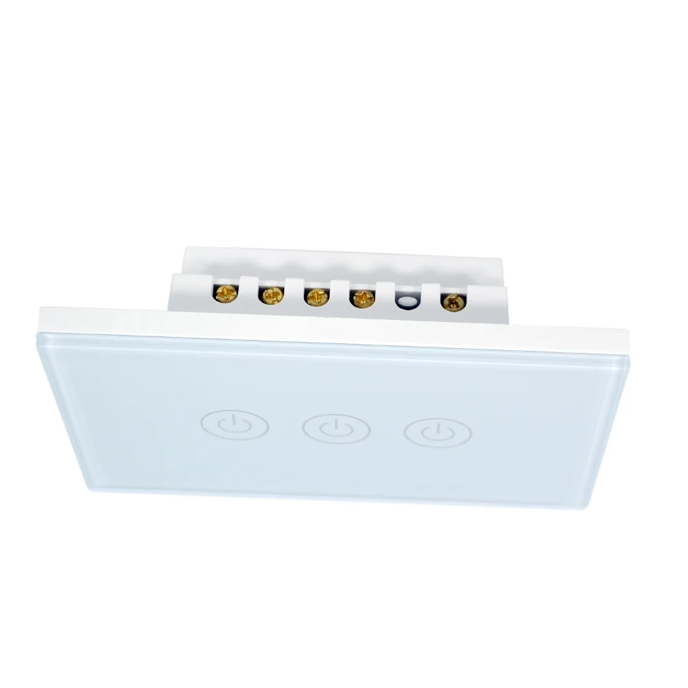 Tuya Zigbee сенсорный выключатель без нейтральный провод умный дом настенный выключатель США/AU Стандартный 1/2/3 118 стеновой панели дистанционного Управление