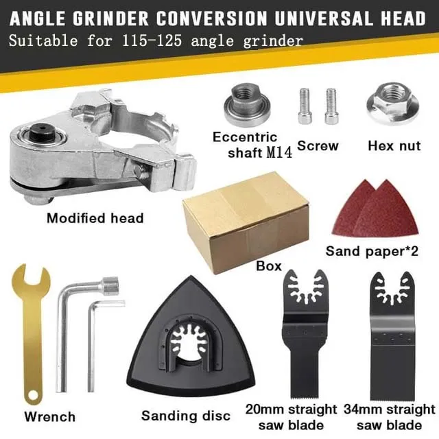 Angle Grinder To Grooving Machine Adapter Angle Grinder Conversion Universal Head Kit For 100 Model Woodworking Tool M14