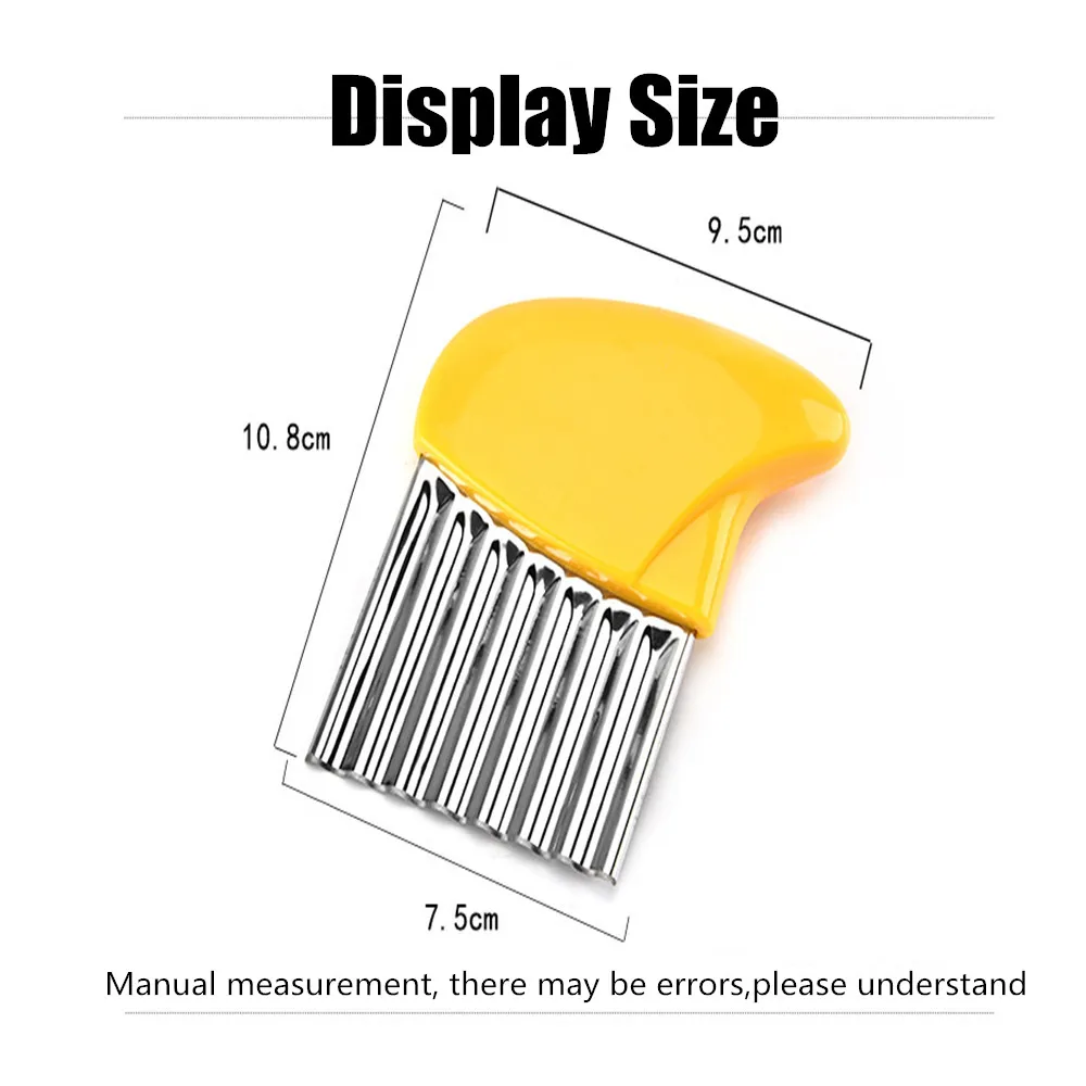 Нержавеющая сталь овощной морковь волнообразный резак слайсер картофельные чипсы нож голубой нож сморщенный картофель фри Кухонные гаджеты