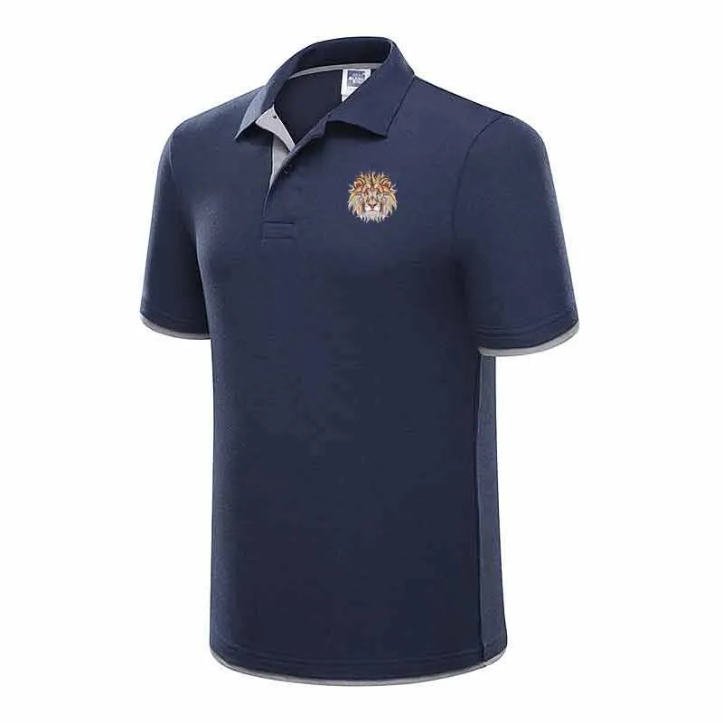 Plus Size XS-3XL Brand Lion head New Men's Polo Shirt High Quality Men Cotton Short Sleeve shirt Brands jerseys Summer Mens polo